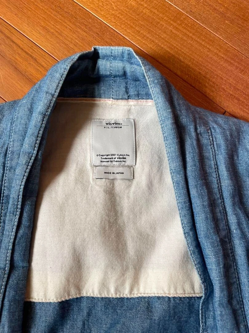 VISVIM LHAMO SHIRT Jacket size M Blue Men Long Sleeves Button Made