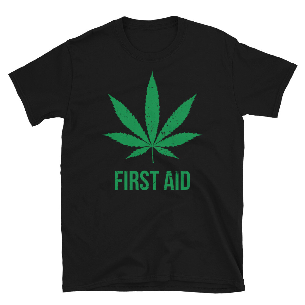 Marijuana Cannabis First Aid THC CBD Treatment Short-Sleeve Unisex T-Shirt