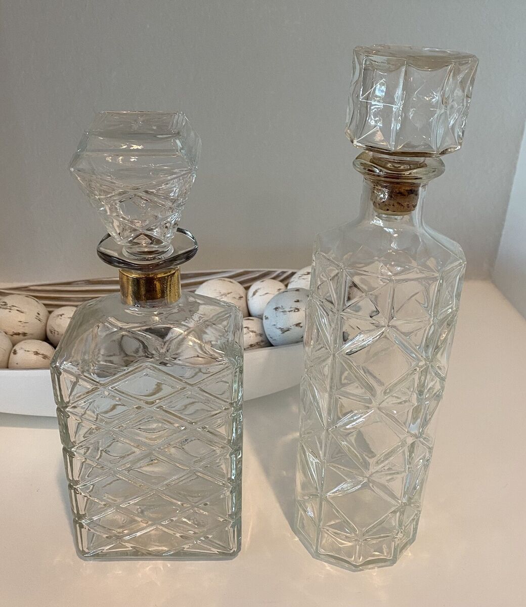2 Vintage Federal Law Forbids Glass Liquor Bottles D-126 2 Vintage Federal Law Forbids Glass Liquor Bottles D-126