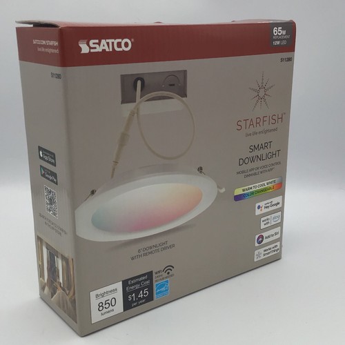 Satco S11280 Starfish WiFi Smart LED Color-Changing and Tunable White Edge-Li... - Picture 7 of 7