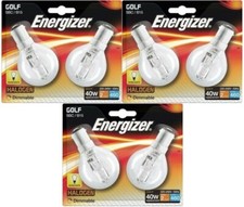 6x Energizer Eco Halogen Energy Saving Golf Ball Bulbs 33w=40w B15 Small Bayonet