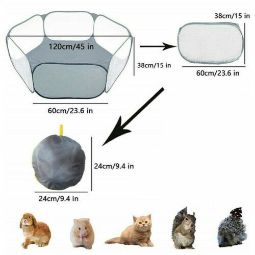 Kleintierkäfig Zelt Hamster Meerkaninchen Haustier Schwein Laufstall Übungszaun - Bild 4 von 15