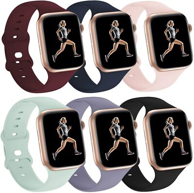 Sport Bands Silicone Compatible with Apple Watch Band 42mm 44mm,Replacement (S3)