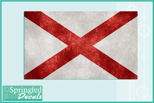 ALABAMA State Flag Vinyl Decal #2 Car Truck Window Sticker CUSTOM SIZES - Picture 1 of 1