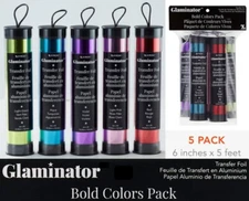 BUNDLE! (5) Xyron Glaminator Transfer Foil Bold Colors Pack | Each Roll  6" x 5'