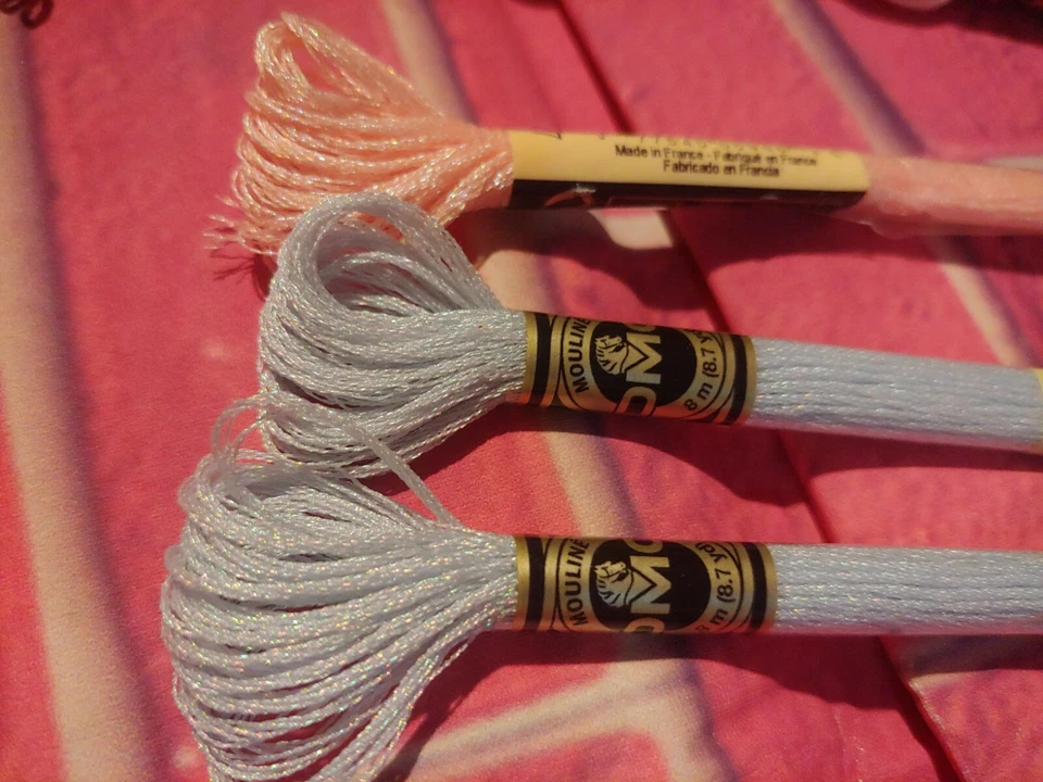 5x Lot DMC  Floss E211 E3747 E967 818 - Image 2 of 4