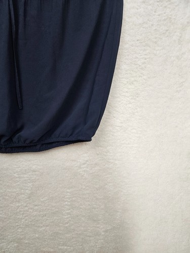 Max Studio Women Top Large Navy Chiffon Sleeveless Lightweight Tank Blouse - Picture 14 of 17