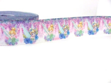 Disney Style Tinkerbell 7/8 inch Grosgrain Ribbon Pastel