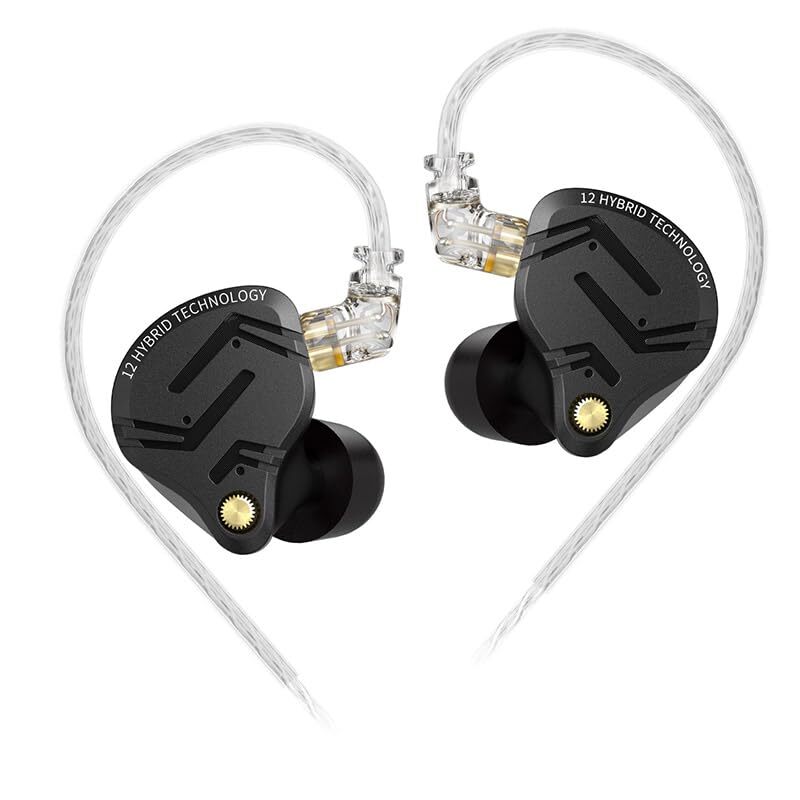 KZ ZS12 PRO X in Ear Monitor IEM Headphones,1DD+5BA Hybrid Wired Gaming Earbu...