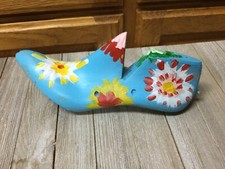 Vintage Hand Painted Wooden Shoe Form Women's 9A