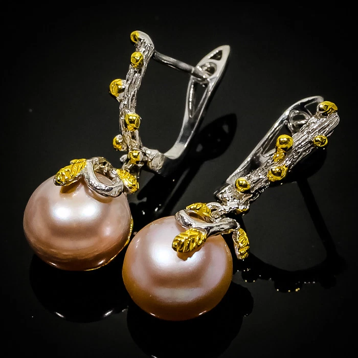 Joyería Regalo No Mejorado Hecho a Mano Perla Natural Plata 925 Esterlina/RVSS04 Foto 3 de 3