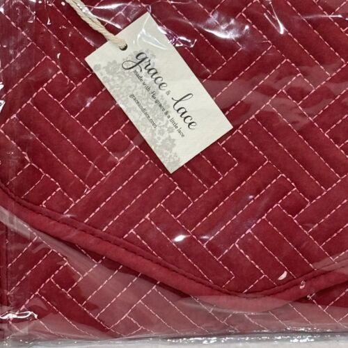 Grace & Lace Quilted Fold Out Travel Jewelry Case In Rose NEW - Picture 4 of 12