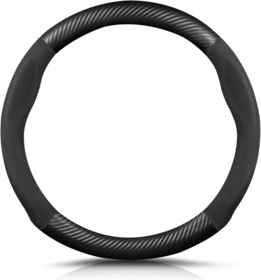 Ergocar Round Shape Carbon Fiber Cover Diameter 38cm 15''-Black