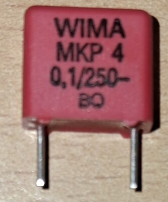 10x WIMA Kondensator MKP4 0,1/250 0.1uF 100nF 250V RM 7,5
