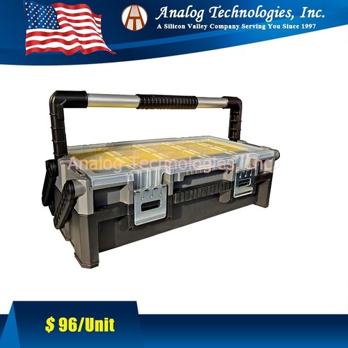 22.5" Portable Plastic Cantilever Tool Box Organizer with Removable Compartments - Bild 5 von 6
