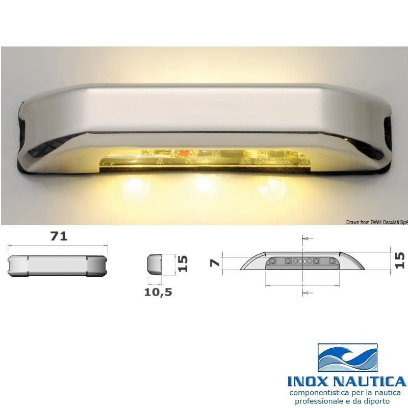 Luce Di Cortesia OSCULATI Mini A 2 LED - 12V Per Auto, Barca, Camper - Foto 7