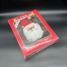 Vintage Wonderart Christmas Santa Claus Art Kit Aunt Lydias 1991 Craft USA