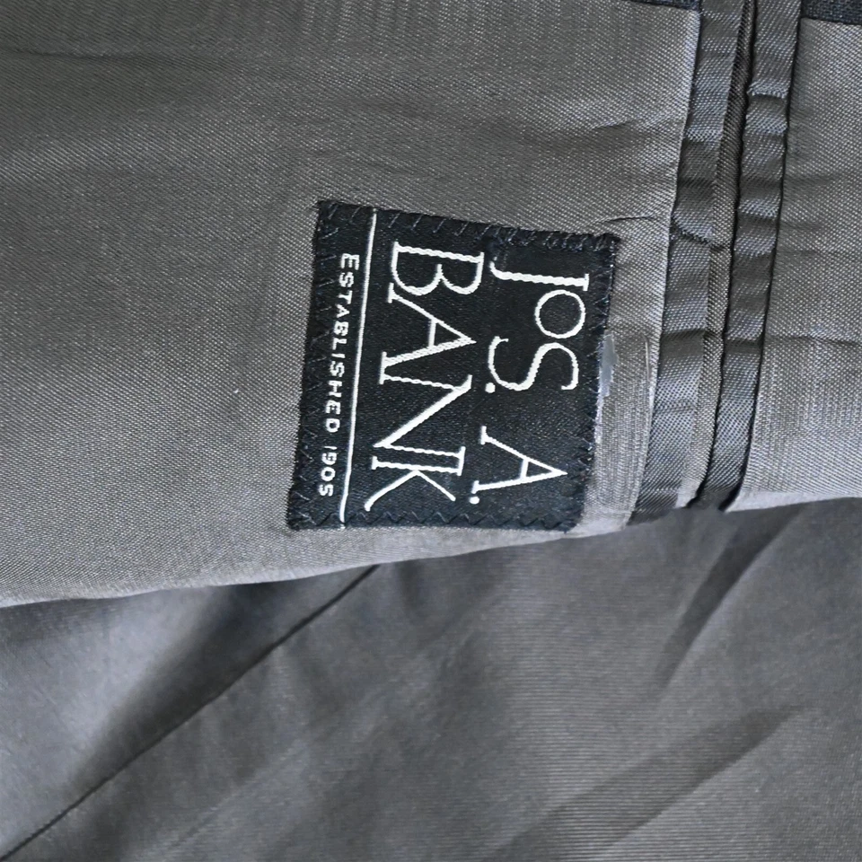 Jos A Bank 38S Charcoal Gray 100% Wool Mens Blazer Suit Jacket Sport Coat - Image 4 of 4