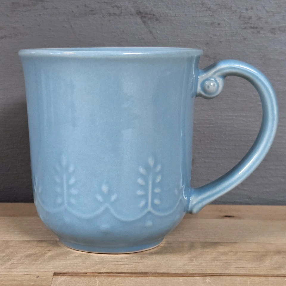 Paula Deen ~ Tazas de gres en relieve Whitaker descontinuadas ~ Juego de 5 AZUL AGUA Foto 4 de 4