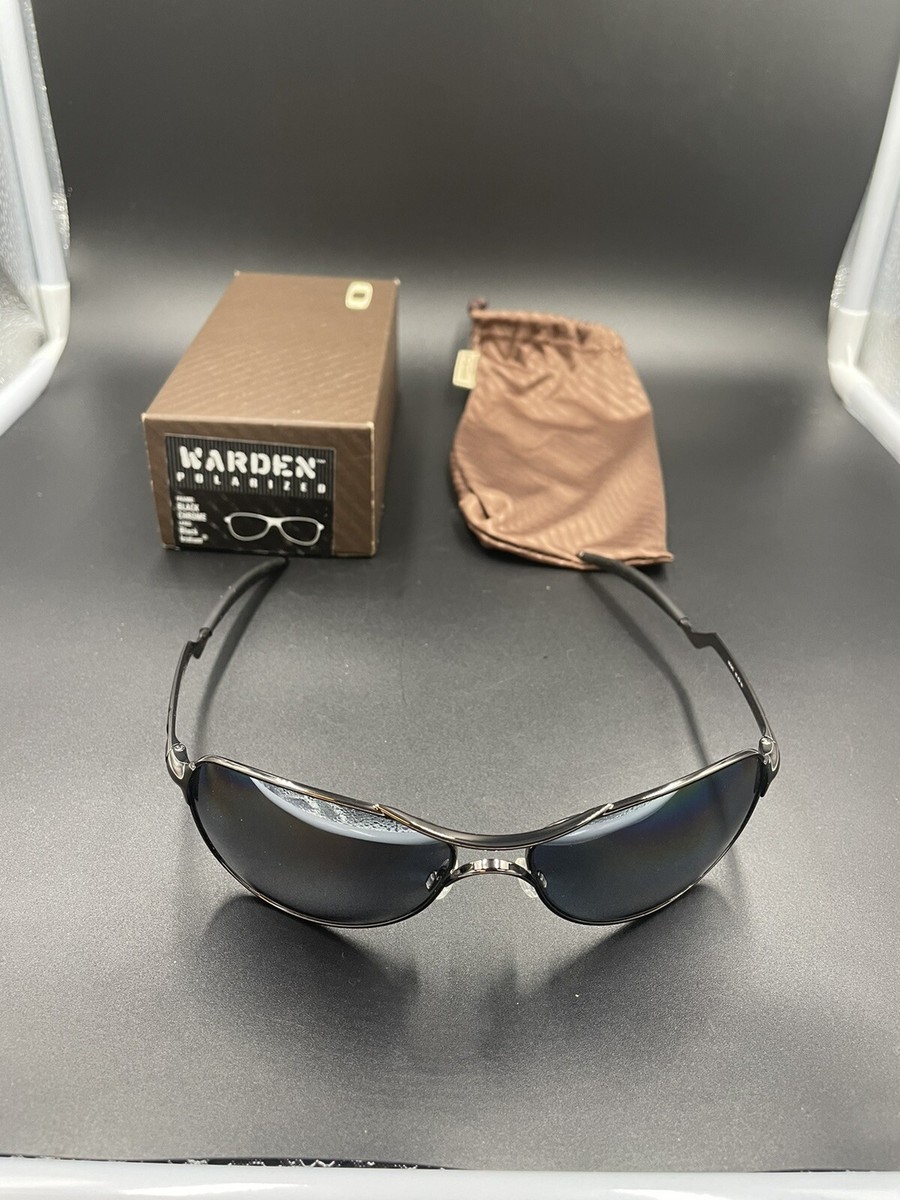 Oakley Warden Black Chrome w/ Black Iridium Polarized Lenses New