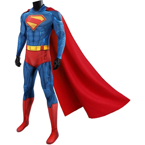Superman Legacy Clark Kent Jumpsuit Cape Cosplay Costume Superman Cloak Outfits - Picture 4 of 29
