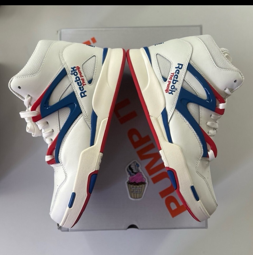 Reebok Pump Omni Zone 2 Chalk Vector Blue | eBay