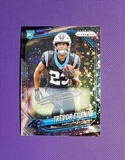 2025 Prizm TREVOR ETIENNE #345 RC Rookie No Huddle Silver Disco AUTO - Panthers