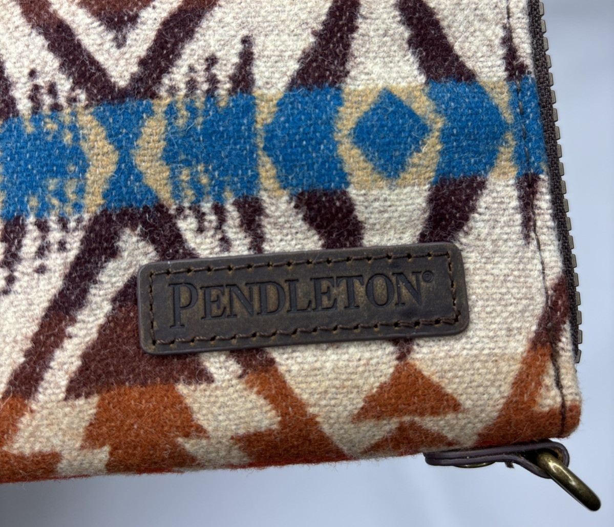 Pendleton Wool Leather Wallet Zip Around Organize… - image 5