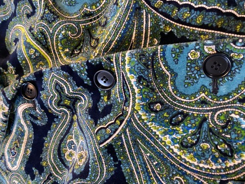 Vintage Talbots Crushed Velvet Colorful Paisley Blazer Women's 20w - Bild 2 von 10