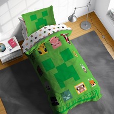 Minecraft Twin Comforter Set - 5 Piece Kids Bedding Includes Comforter, Sheet...