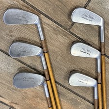 Vintage Spalding Par-Flite Tournament Model Iron Set Bamboo Shaft 2-6, 9 Iron RH