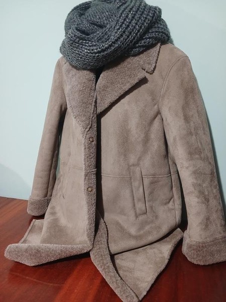 Women White Label Coat Beige Faux Fur 40 / L / 48