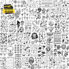 52 Sheets Tiny Small Temporary Tattoos for Kids Boys Girls, Tribal Animals Butte