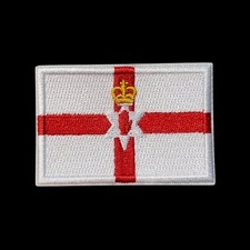 Northern Ireland FLAG PATCH. Ulster Banner. Embroidered. Iron-on. 2.5"x1.75"
