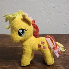 My Little Pony Apple Jack Plush Stuffed Animal 2014 Plush 5" Fabric Hair Funrise