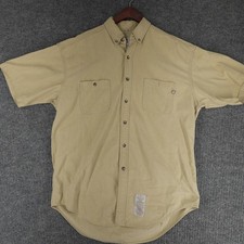 Tyndale Shirt Mens L Beige FR Flame Resistant Workwear FRMC