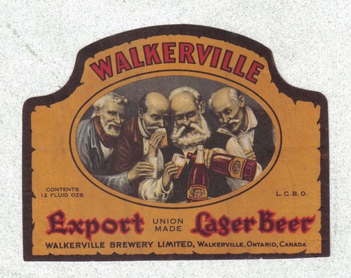 Beer label - Canada - "Walkerville Export Lager Beer" - Walkerville, Ontario