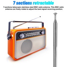 Antenne BNC Portable Rétractable pour Radio Scanner VHF UHF AM FM (Pack de 2)