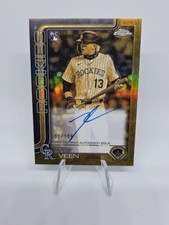 2025 Topps Chrome Gilded Collection Zac Veen Cast In Gold Auto RC 102/199