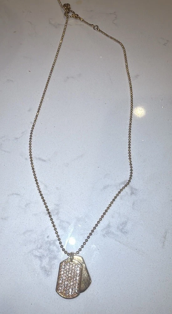 Collana Michael Kors piccola doppia etichetta