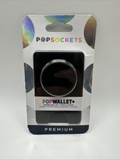 Authentic PopSockets Popwallet " Pebbled Vegan leather " Card Holder/PopGrip.