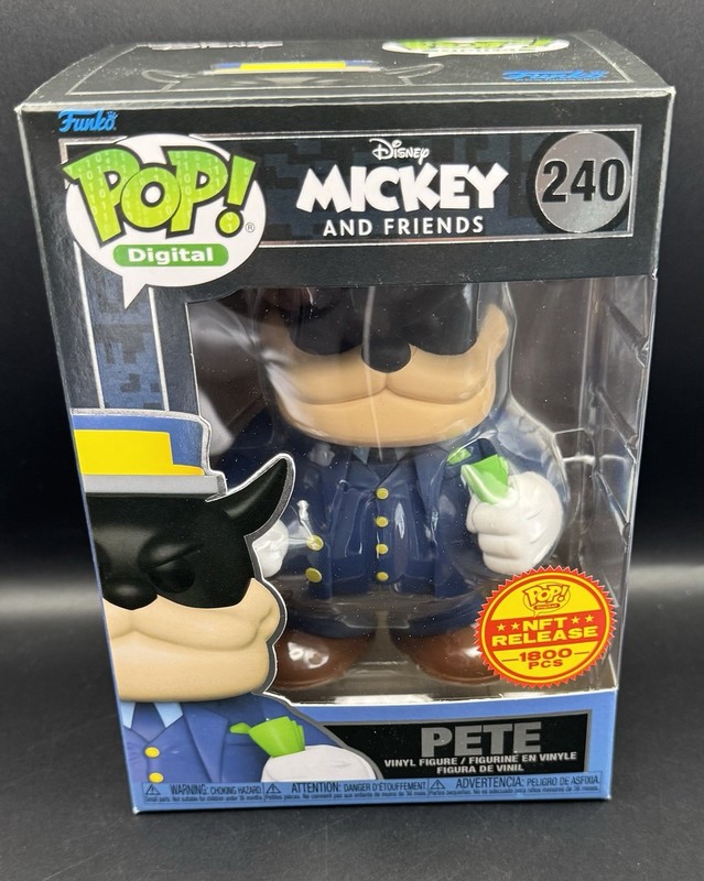 Pete Mickey And Friends Digital Funko Pop 1500 Limited Pcs Rare In Protector