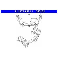 Halter Bremssattel Hinten FüR Renault Laguna KG0 KT0 01 Bis 15 ATE K9K780 F4R714