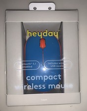 heyday Bluetooth Mouse USB-A Wireless Bright Blue Wireless Accessory