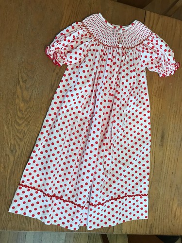 Girls Christmas Dress Sz 5/Smocked Embroidered Reindeer/Holiday Party Dress EC - Picture 8 of 11