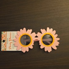 Blue Moon Studio Flower Party Glasses Pink/Yellow Unisex One Size 125mm