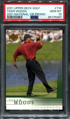 2001 Upper Deck Tiger Woods National VIP Promo TW Rookie RC PSA 10