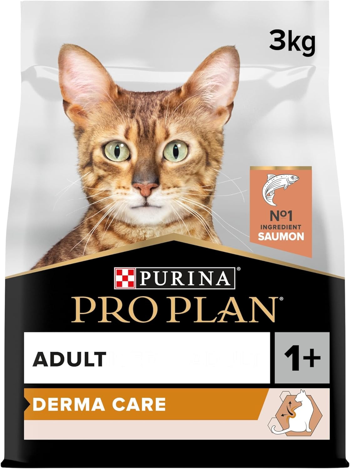 Crocchette Gatto Derma Care al Salmone 3kg - Formula Pelle Sensibile - 1