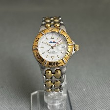 Ellesse Women’s Watch 03-0034 Round Gold Plated Silver Date Vintage New Battery