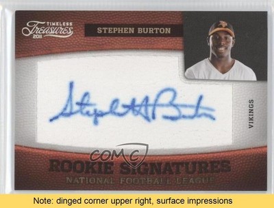 2011 Panini Timeless Treasures Silver 17/25 Stephen Burton Rookie RC READ 0f8